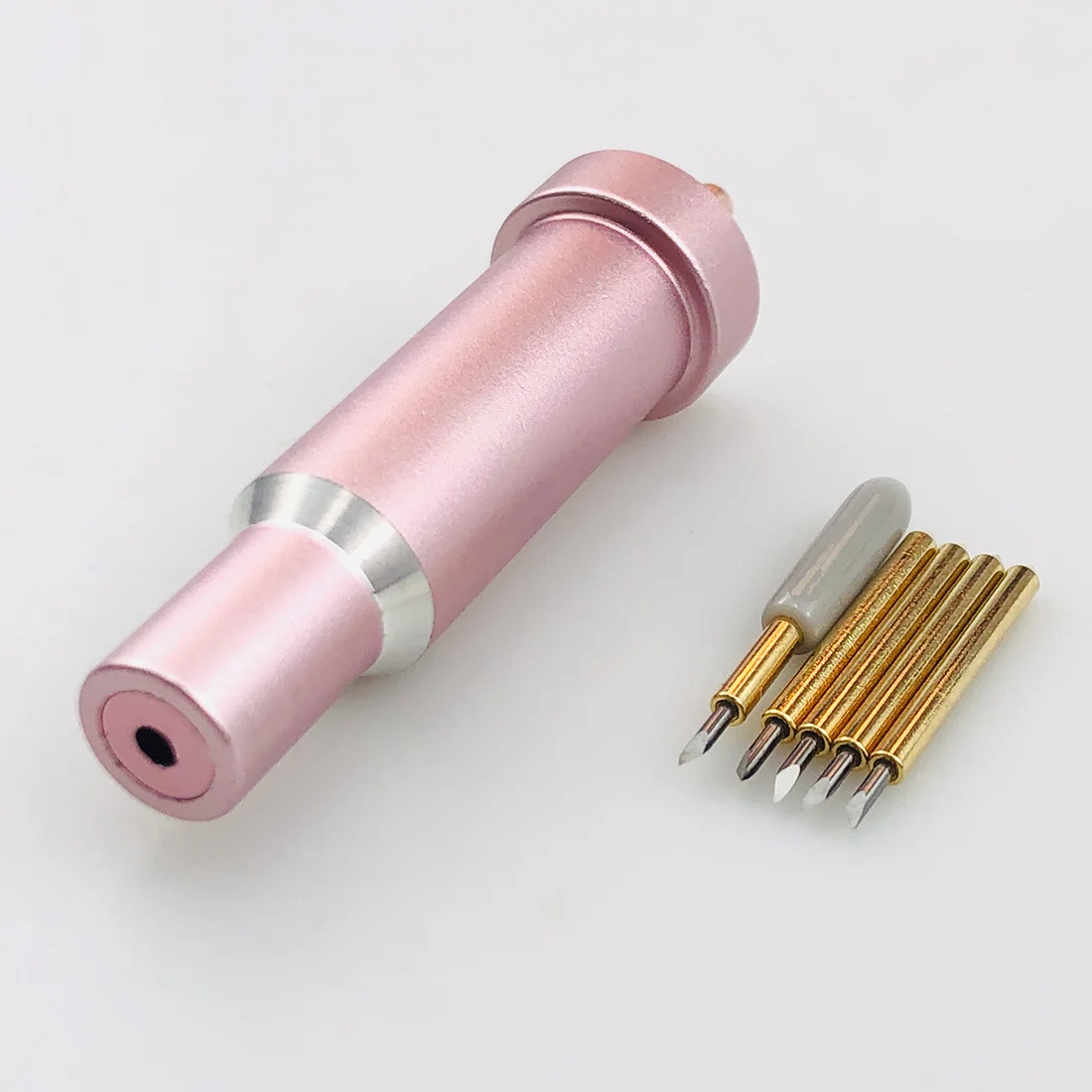 5pcs Dia 2mm Standard Premium Fine Point Vinyl Cutter Plotter Blade Knive for Explore One Explore Air + 1pc Blade Holder Pink