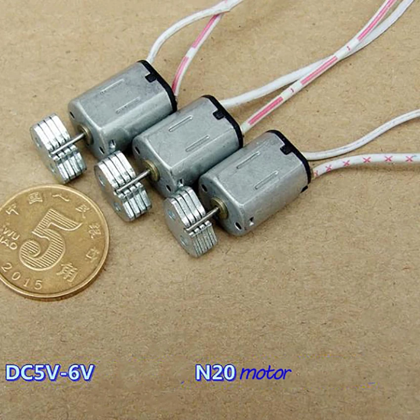 5 V-6 V N20 супер сильная вибрация питание "сделай сам", двигатель постоянного тока с эксцентриковое колесо щетки драгоценного металла