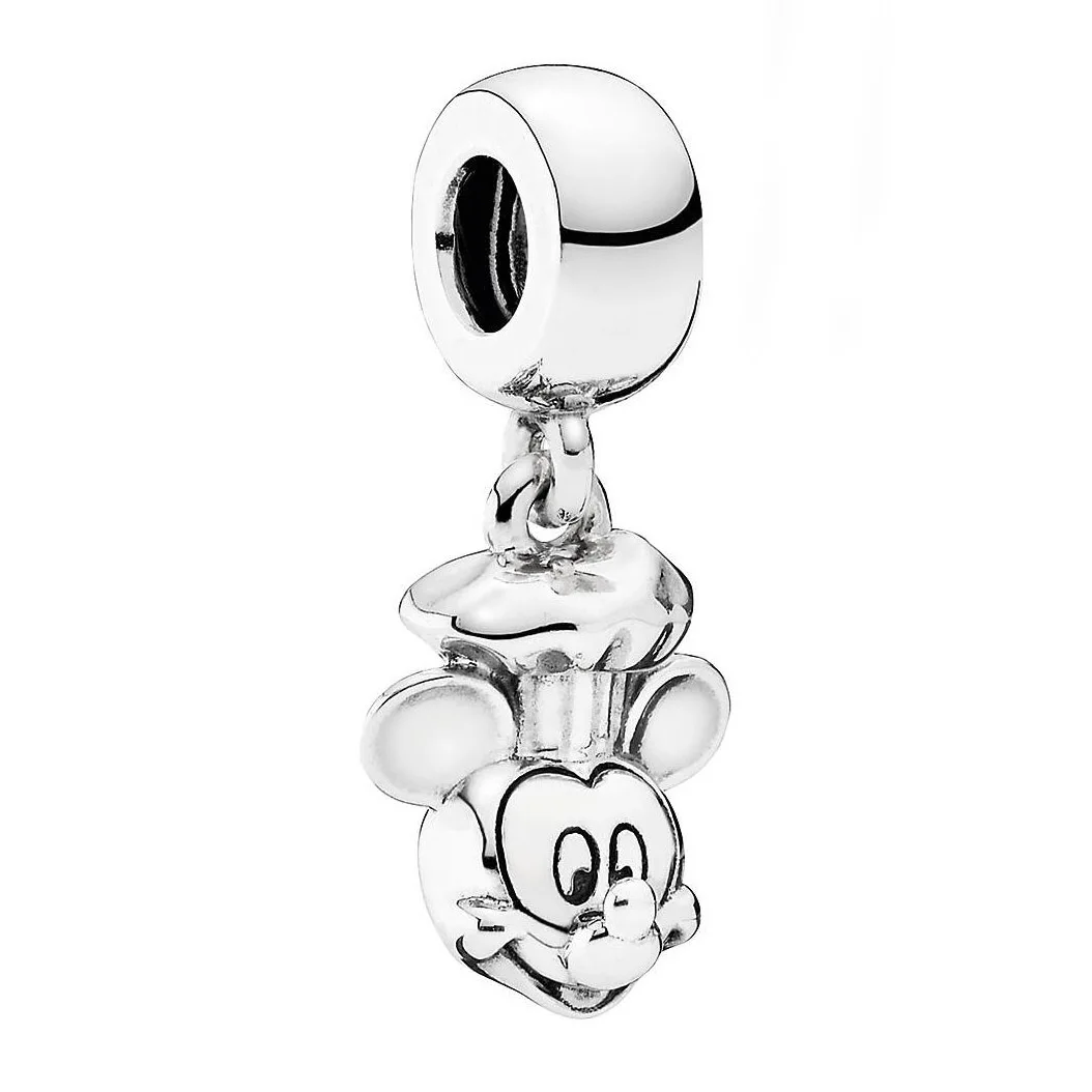 

Authentic 925 Sterling Silver Bead Charm Vintage Cute Chef Mickey Mouse Pendant Beads Fit Pandora Bracelet Diy Jewelry