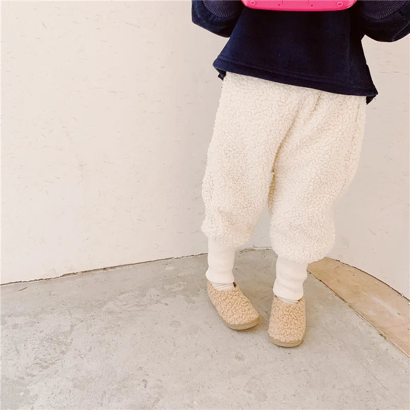 Детские вельветовые штаны-шаровары из овечьей шерсти брюки с хлопковой подкладкой г. Осенне-зимние модные штаны для девочек, одежда