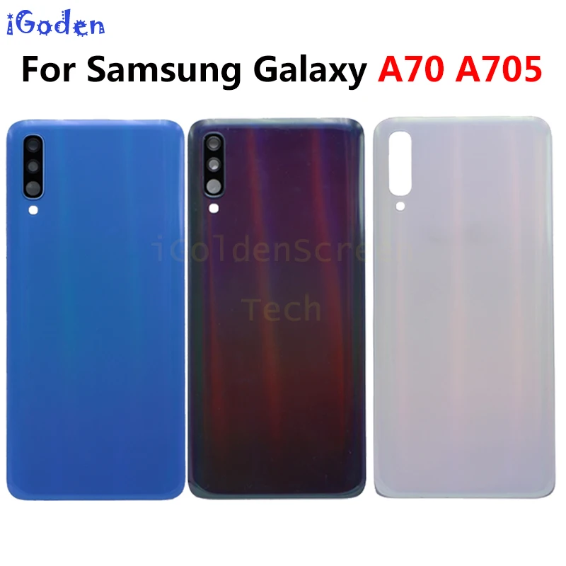 Для samsung Galaxy A70 A705 A705F задняя крышка для батареи стеклянная крышка корпуса для samsung A70 задний Чехол для замены