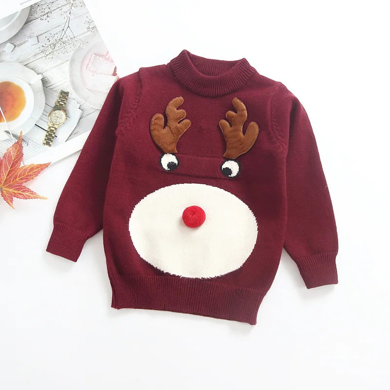 Baby Girls Christmas Clothes Toddler Sweater baby Winter Warm Thick Sweater shirts Girls Christmas Tops Sweaters 6M-4Y