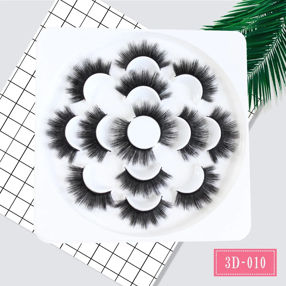 

2020 New 7 pairs natural false eyelashes fake lashes long makeup 3d mink lashes eyelash extension mink eyelashes for beauty