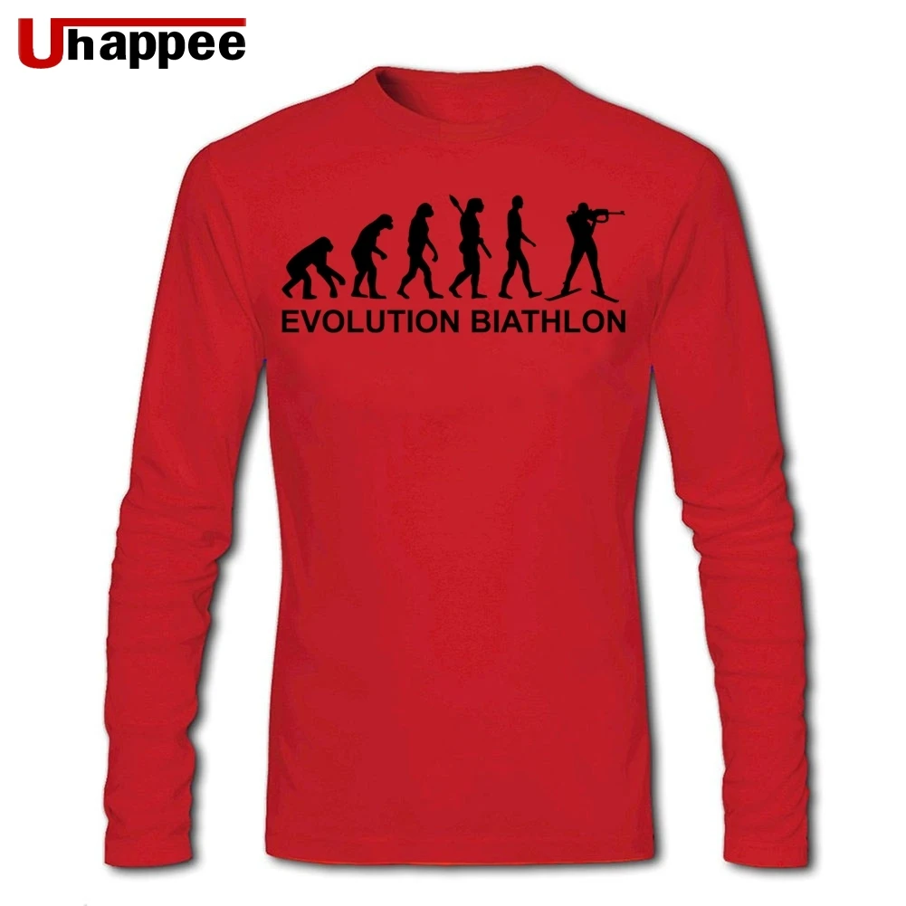 Хип хоп Evolution Biathlon футболка для мужчин горячая распродажа мужская повседневная футболка с длинным рукавом осень хлопок плюс размер праймер рубашка