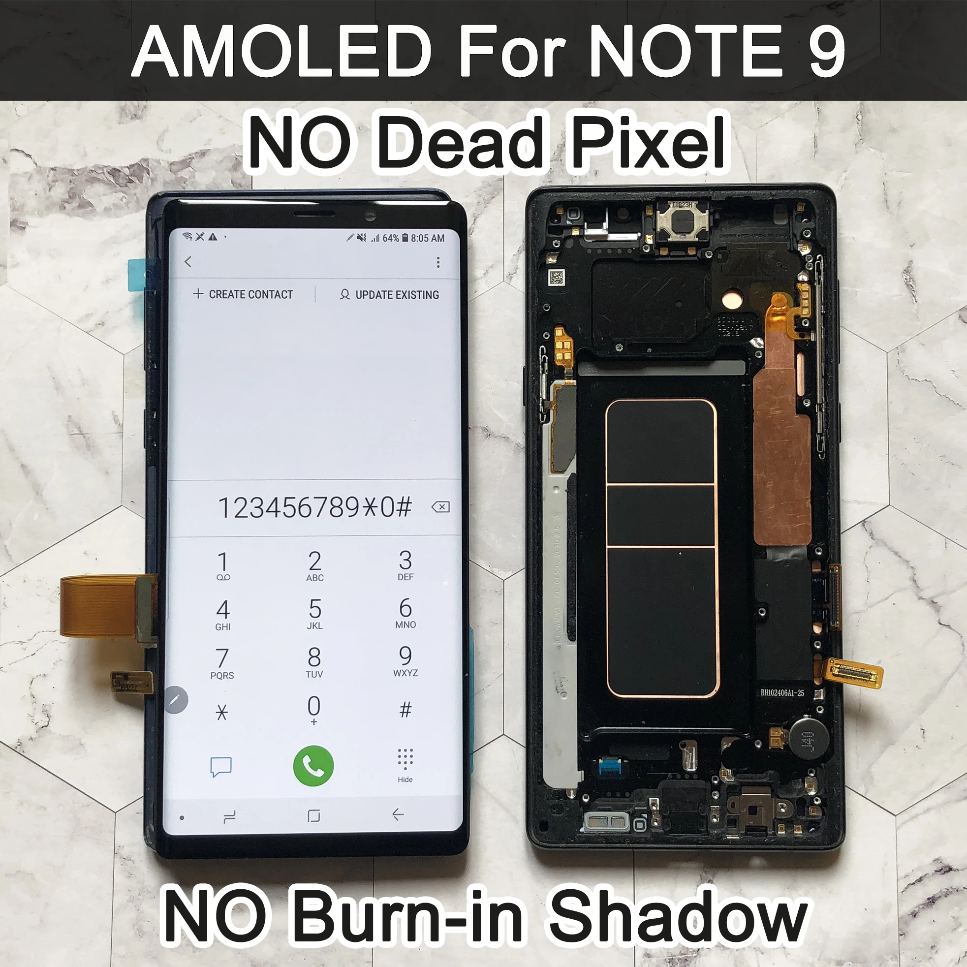 AMOLED 6.4'' LCD for SAMSUNG GALAXY Note 9 lcd For Note9 N960F
