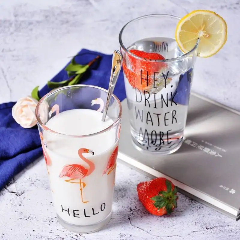 Стеклянная бутылка для воды соломенная стеклянная чашка Мужская и Женская