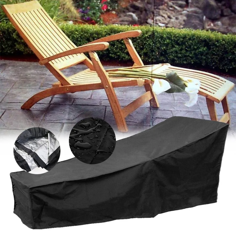 Water Resistant Sunlounger Cover Sun Lounge Chair Cover Patio Outdoor Day Chaise Cover Furniture Dust Protector