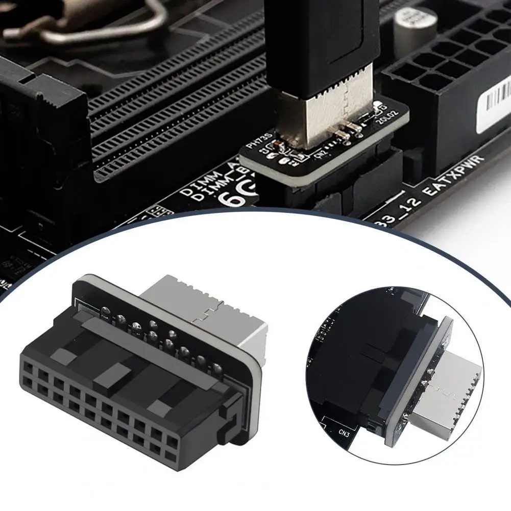 

Practical USB3.0 19/20 Pin to Type-E Rust-proof Connector Anti-interference Fast Motherboard Connector