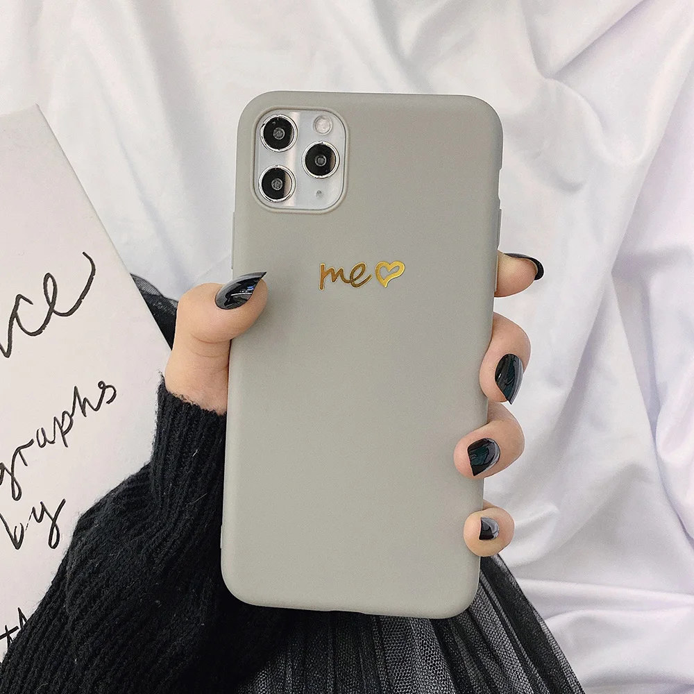 Чехол для телефона LOVECOM для iPhone 11 Pro Max XR XS Max 6 6s 7 8 Plus X винтажный милый мягкий чехол из ТПУ с гальваническим сердечком - Цвет: l