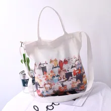 Корейский стиль Ulzzang2019 стиль Женская Холщовая Сумка простая универсальная сумка для покупок