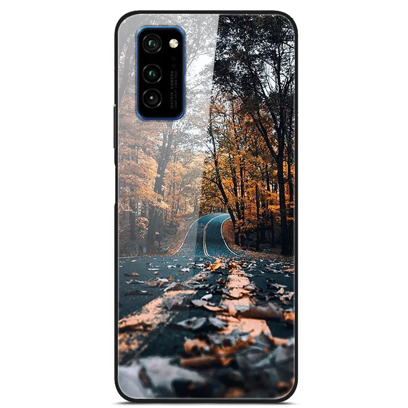 19 Для huawei Honor V30 чехол с милым рисунком стекло Жесткий задняя крышка чехлы для huawei Honor View 30 Pro Чехол Honor V30 Pro 5G бампер - Цвет: 19