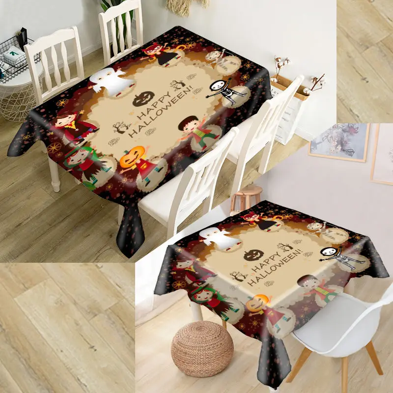 

HEARMNY Funy Halloween Tablecloth 3D Oxford Fabric Square/Rectangular Dust-proof Table Cover For Party Home Decor TV Desk Covers