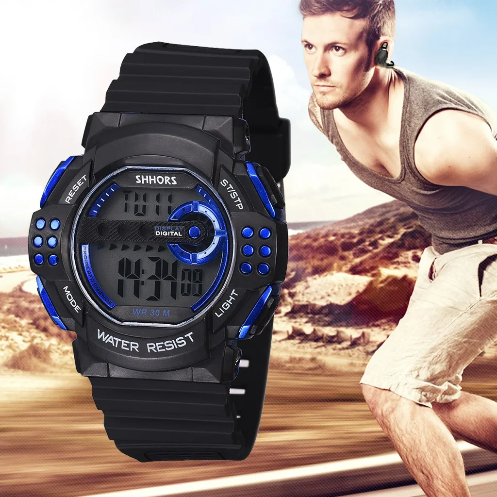 

Best Selling Mens LED Digital Alarm Fashion Sports Quartz Watch Electronic Watch Casual Gift Men's Watch Outdoor Montre Homme@50