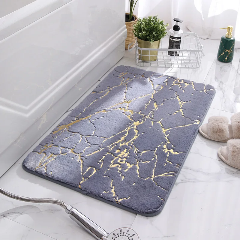 Modello Di Pietra Finto Coniglio Capelli Pavimento Tappeto Decor Assorbente Tappetino Da Bagno Camera Da Letto Doccia Corridoio Area Antiscivolo Tappe