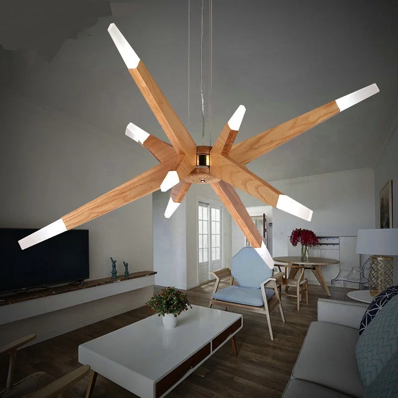 Фото Подвесные светильники в скандинавском стиле для гостиной простые современные