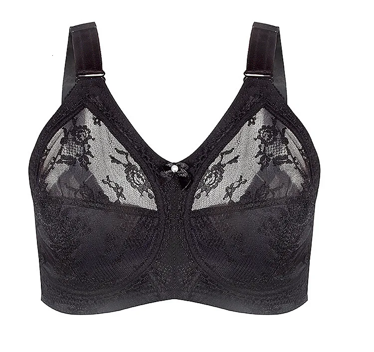 Charm Lan Living Ultrathin Full Cups Bras Nothing Steel Ring Nothing Sponge Sexy Lace Transparent Underwear Bra