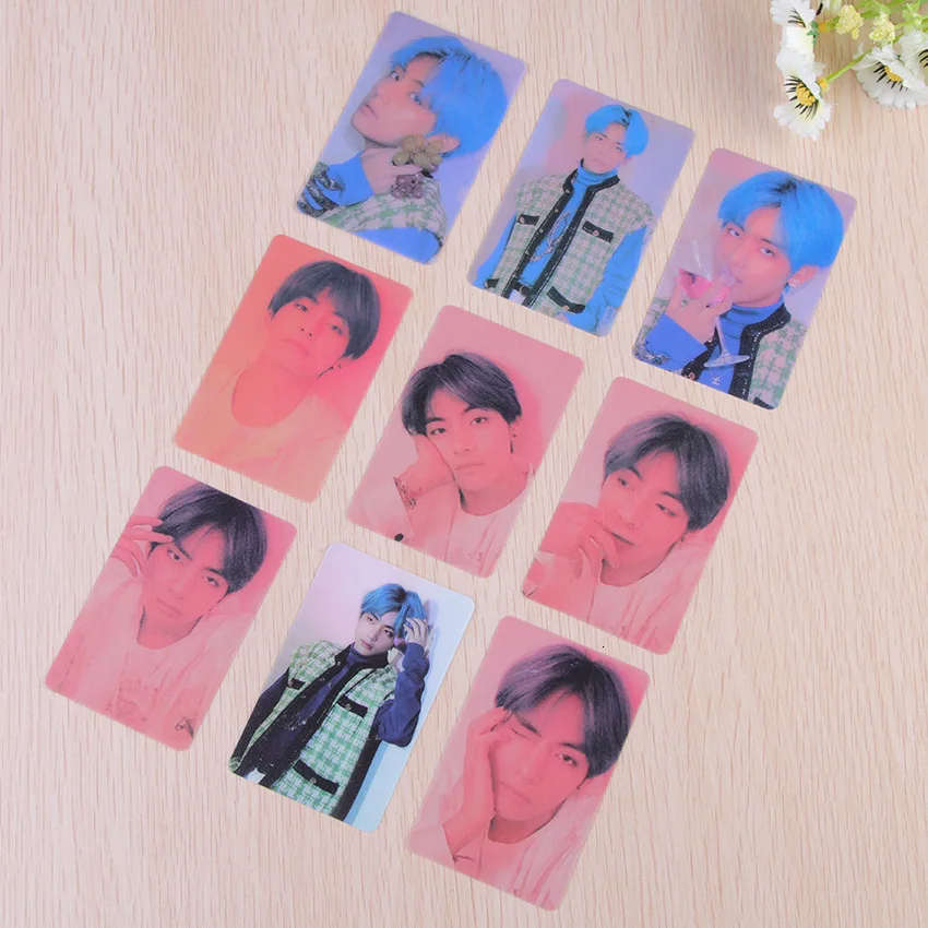 9 шт./компл. kpop Bangtan boys прозрачная Фотокарта карта soul persona альбом высокое качество фото карта Bangtan boys один kpop - Цвет: V2