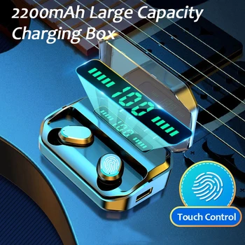

TWS Bluetooth Earphones Wireless Headphone 9D Stereo Sports Waterproof Earbuds Touch Control Headsets with 2200mAh Charging Box