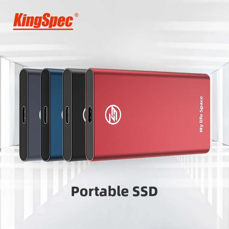 Внешний SSD KingSpec, 120 ГБ, 240 ГБ, портативный ssd, 500 Гб, 1 ТБ, внешний, фесолидный, с типом C, USB3.1, hdd для ноутбука, ПК, планшета