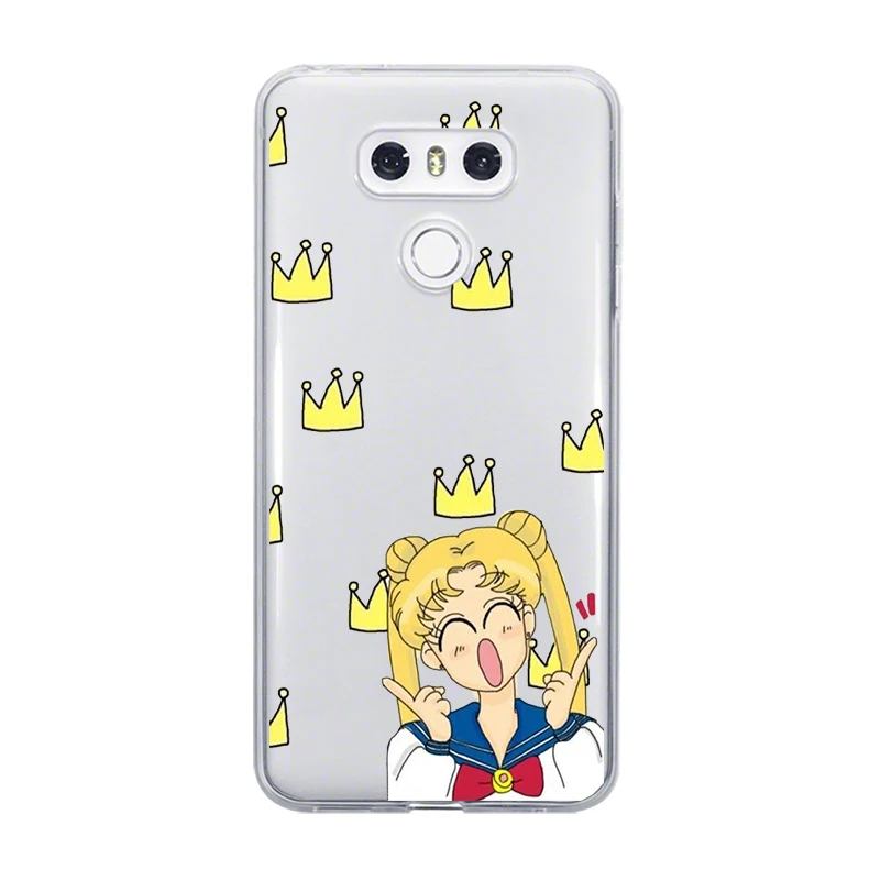 Мягкий чехол для телефона ciciber Sailor Moon LG G7 G6 G5 G4 V40 V35 V30 V20 THINQ прозрачный K8 K10 K4 K7 2017 2018
