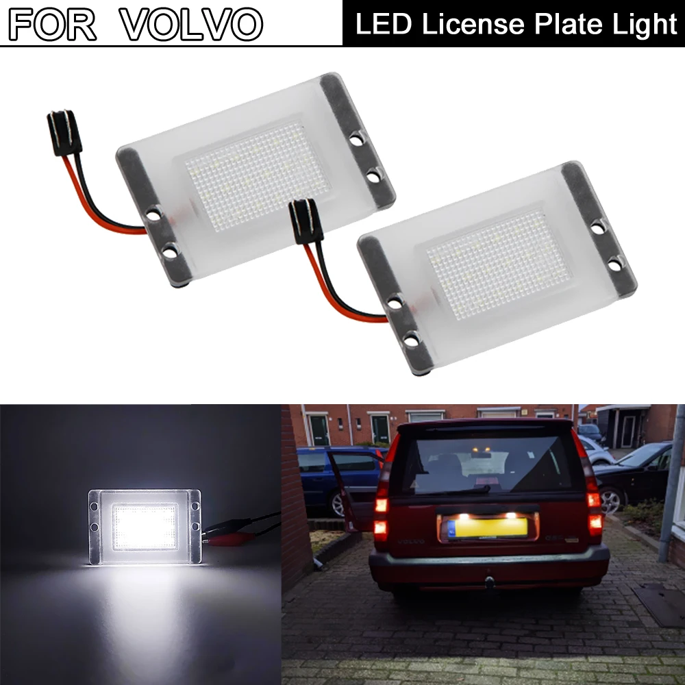 2PCS 6 LED Car License Number Plate Light for Volvo Rdesign XC90