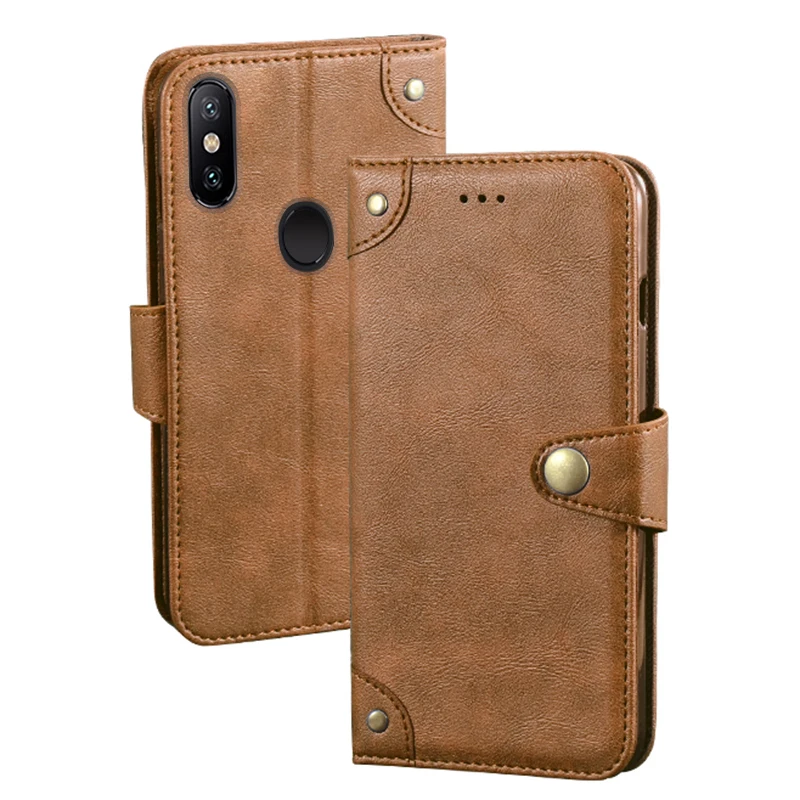 Для xiaomi redmi note 7 pro Чехол с откидной крышкой global xiomi redmi note 5 6 Чехол из искусственной кожи противоударный силиконовый роскошный чехол s - Цвет: Коричневый