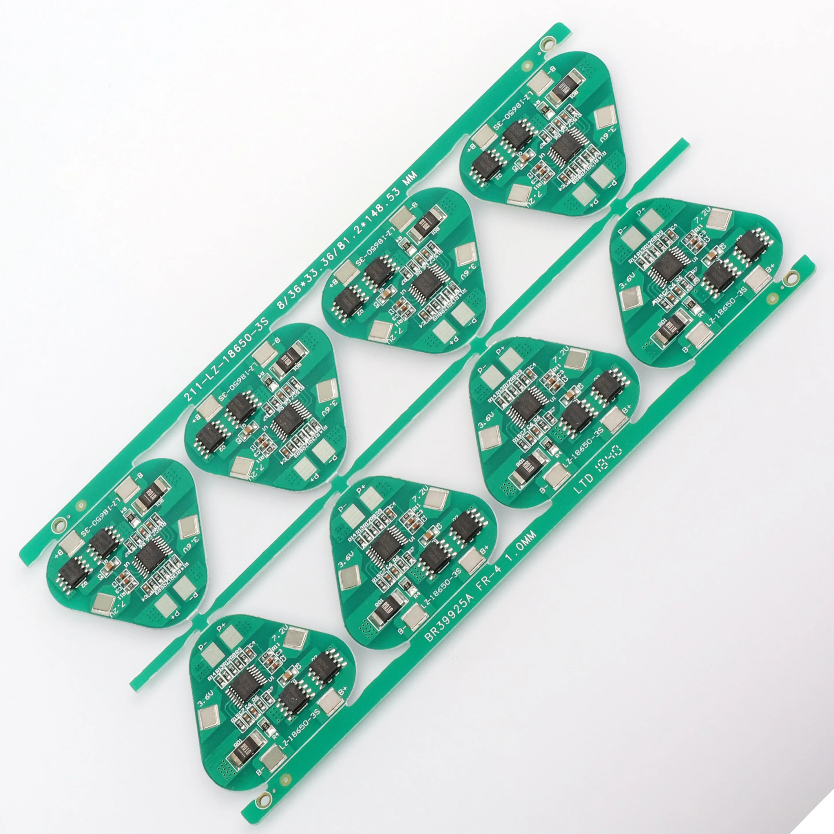 8 пьезы 3 литий-ионный де протекцион де Ла Батерия литиевый де 3 celular PCB 10,8 V 11,1 V 12,6 V corto circuito procción