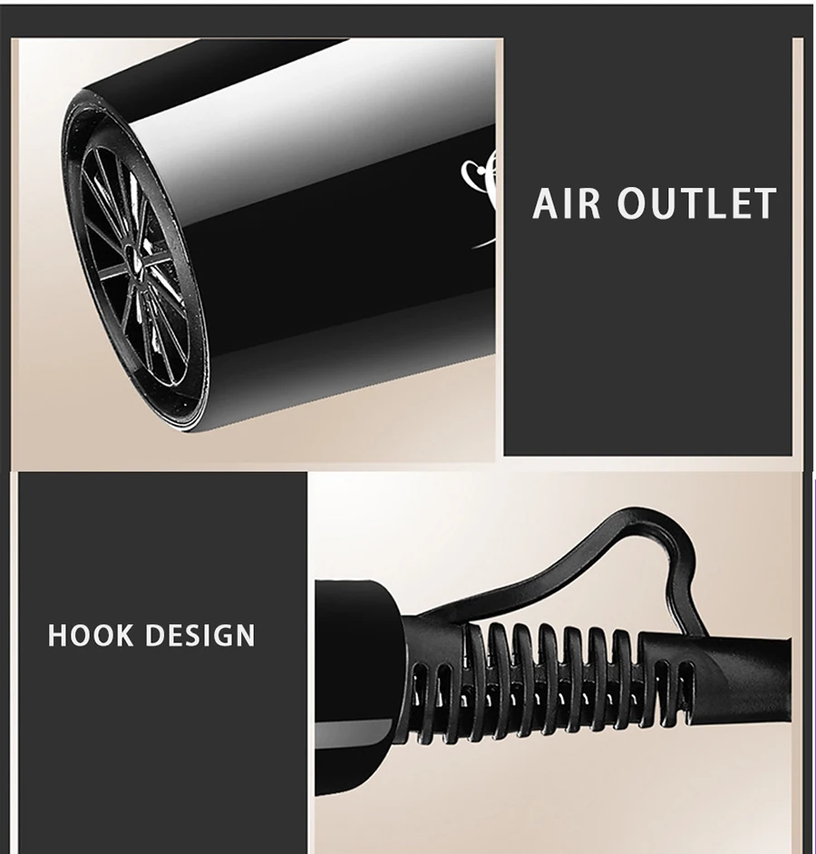 SHUNLIFA 2200W Powerful Professional Hair Dryer Tools Dryer Negative Ion Hair Dryers Electric Blow Dryer Hot / Cold Air Blower