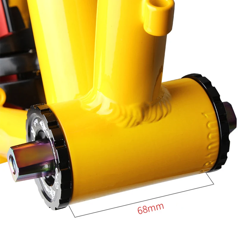 

Muqzi Titanium Alloy Square Hole Ceramics Central Shaft Foldable Bicycle Fixed Gear for Road Bike Mountain Mtb 103Mm