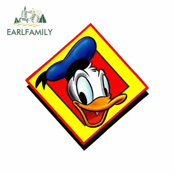 

EARLFAMILY 13cm X 12.6cm For Disney Donald Duck Humor Funny DIY Stickers Suitable For SUV Graffiti Sticker Vinyl Material