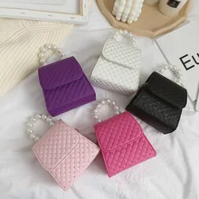 Растаянная овечка; коллекция года; маленькие детские сумки с жемчугом и рисунком из искусственной кожи для девочек; сумки через плечо; сумки принцессы