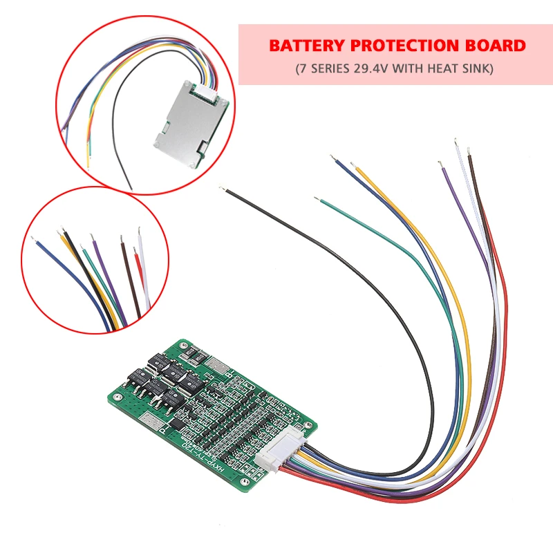 7S 29.4V BMS Protection Board with Balance for Li-ion Lithium Battery USE、 7S 29.4V BMS Protection Board with Balance for Li-ion Lithium Battery USE、
