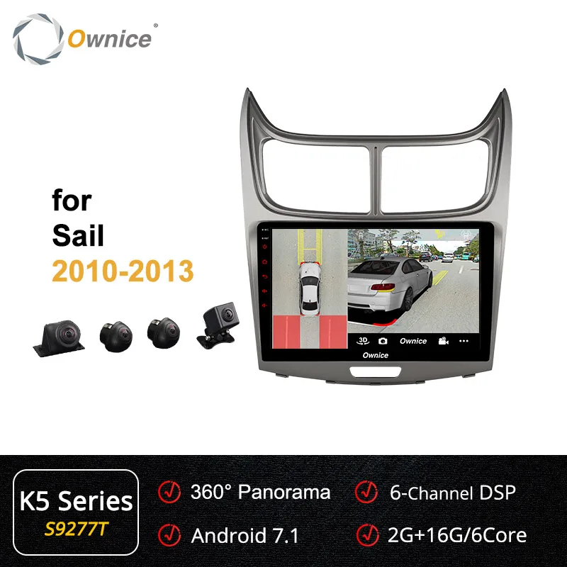 S9277 K5 Series Ownice K1 K2 K3 K5 K6 " 8 Core Android 9,0 2 Din автомобильный DVD плеер для Chevrolet Парус 2010 2011 2012 2013 360 панорама DSP 4 аппарат не привязан к оператору сотовой связи - Цвет: S9277 K5 Series