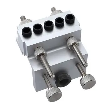 

3 in 1 Woodworking Hole Drill Punch Positioner Guide Locator Jig Joinery System Kit
