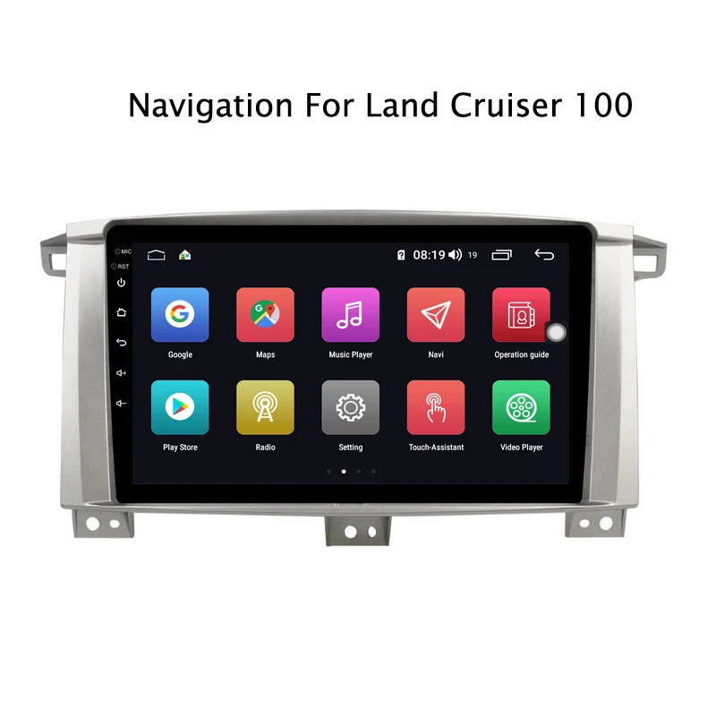 Clearance Ectwodvd 9inch Andriod 8.1 Car DVD GPS For Toyota LC 100 Land Cruiser 100 4G RAM 64G ROM CarPlay DSP 4G LTE with WIFI 2