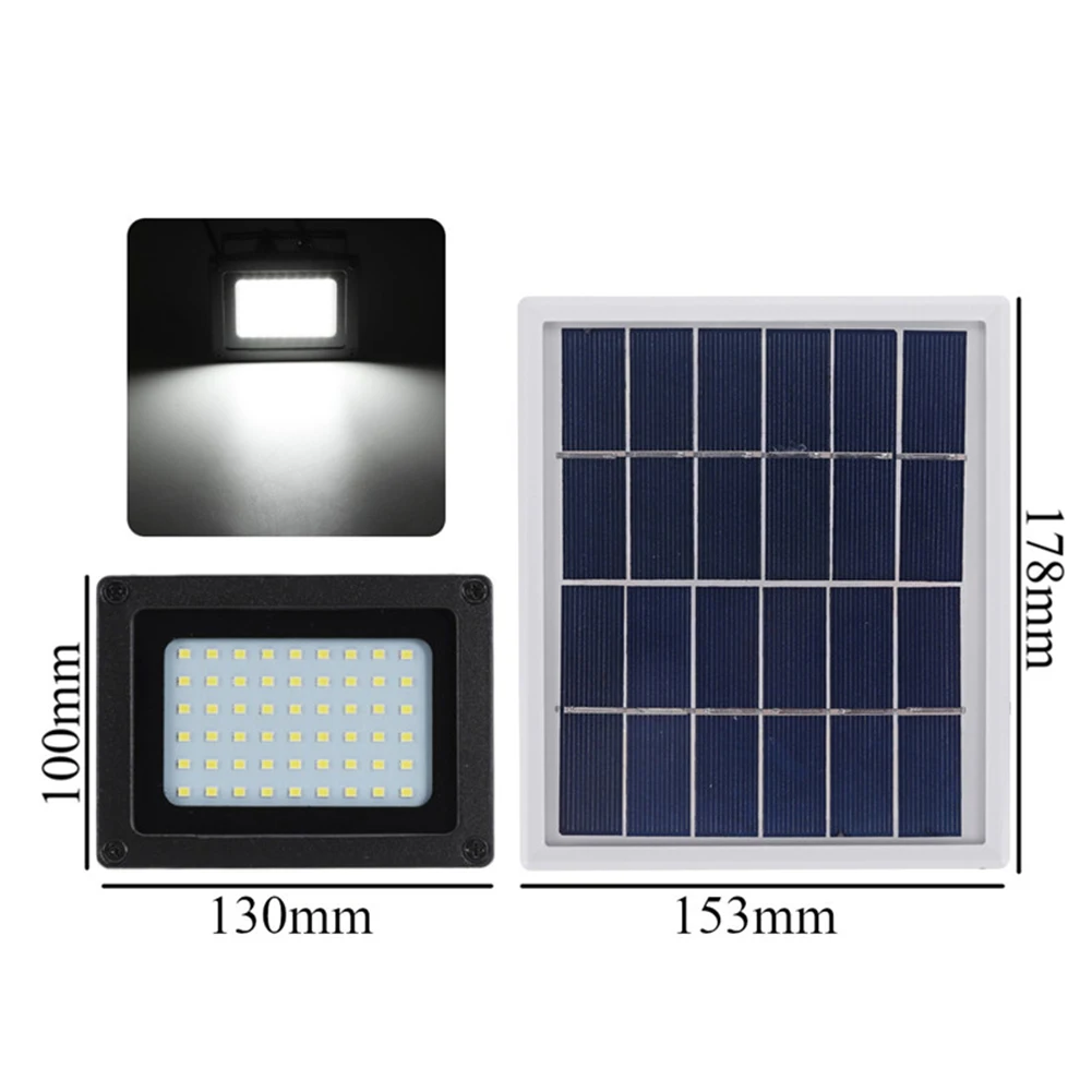 Открытый IP65 Водонепроницаемый 10 Вт 54LED Солнечный Прожектор Сад Двор проектор лампа