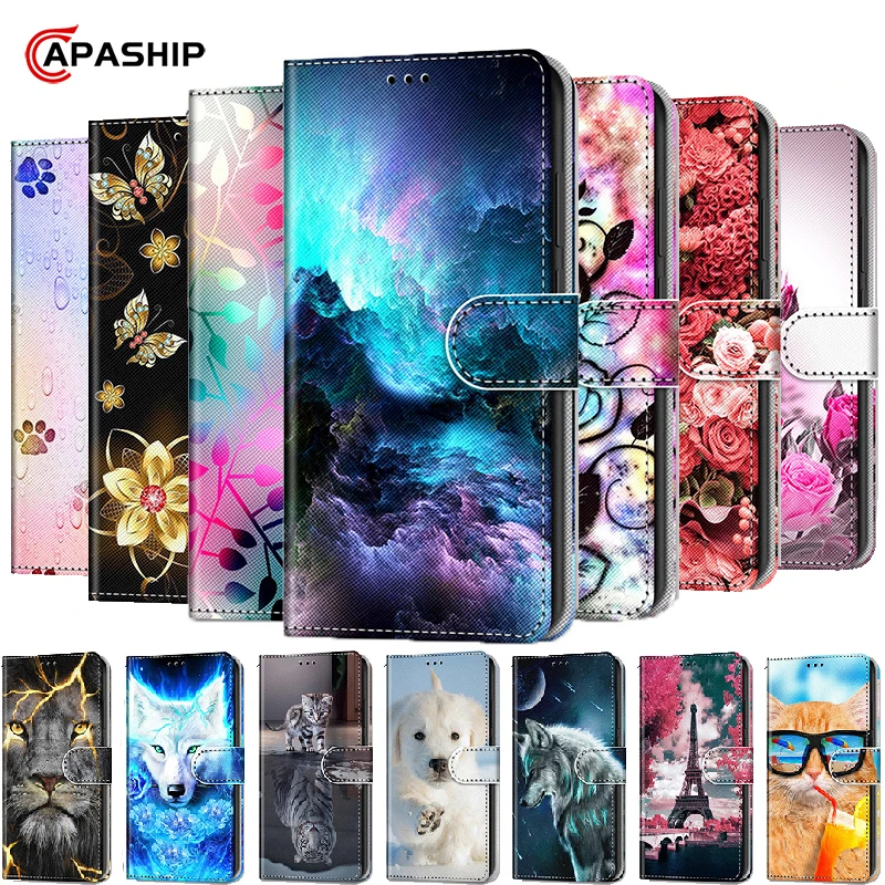 3D Cartoon Animal Pattern Flip Case For MeiZu 15 lite M6 M6T M8 M15 V8 Pro X8 Luxury Leather Wallet Cover Flowers Cases PU Book cases for meizu belt