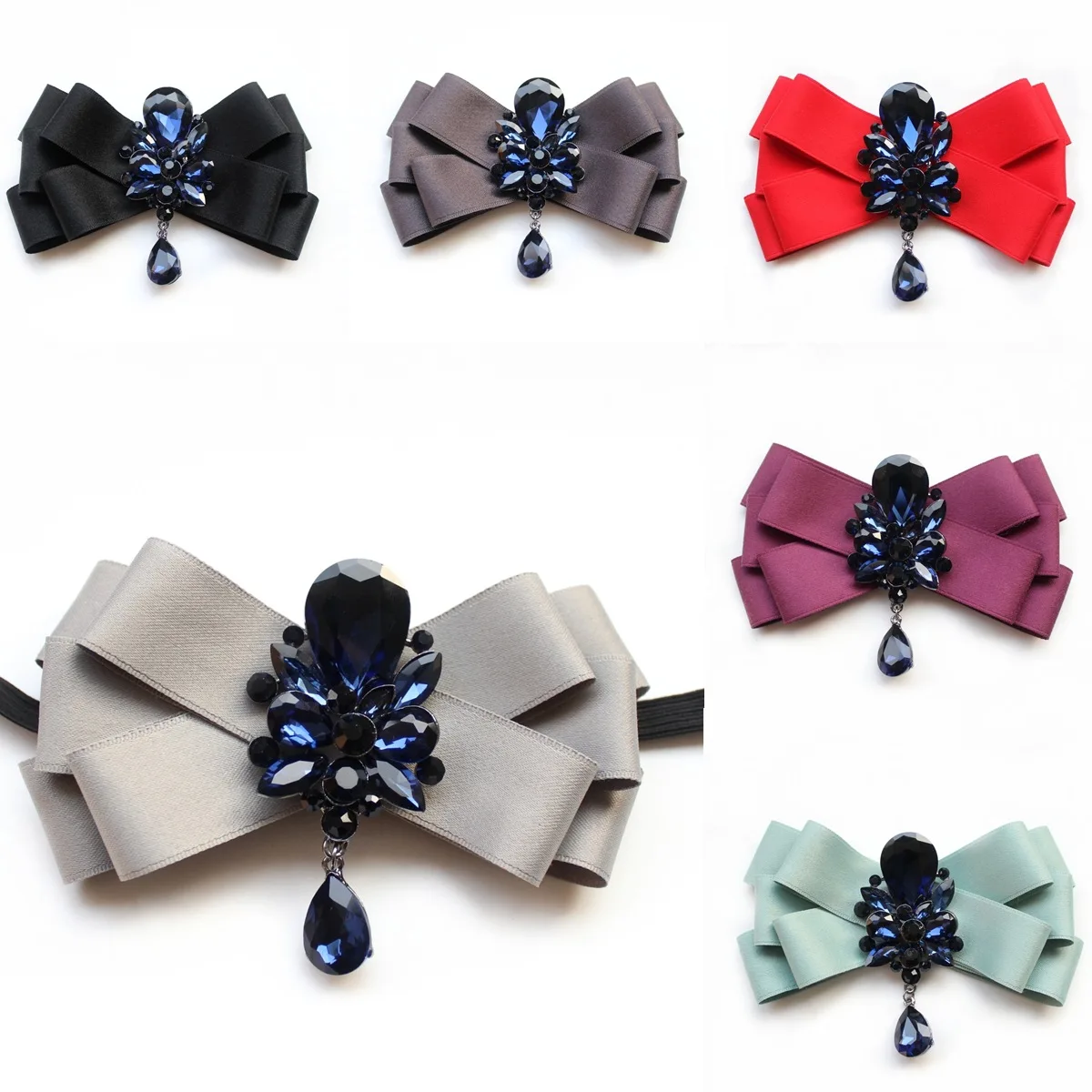 

Cravat Men Shirt Ties Pin Brooch Dress Bow Tie Professional Diamond Necktie Ribbon Bowtie Accessories Wedding Party