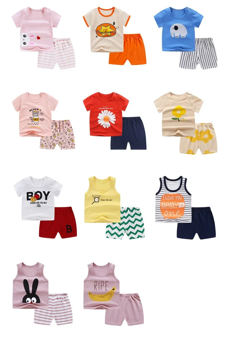 Baby Girl Summer Clothes Infant Girls Clothing Set Children Top+shorts Suit Kid Cotton Outfits Two Piece Sets Toddler Costume baby outfit matching set