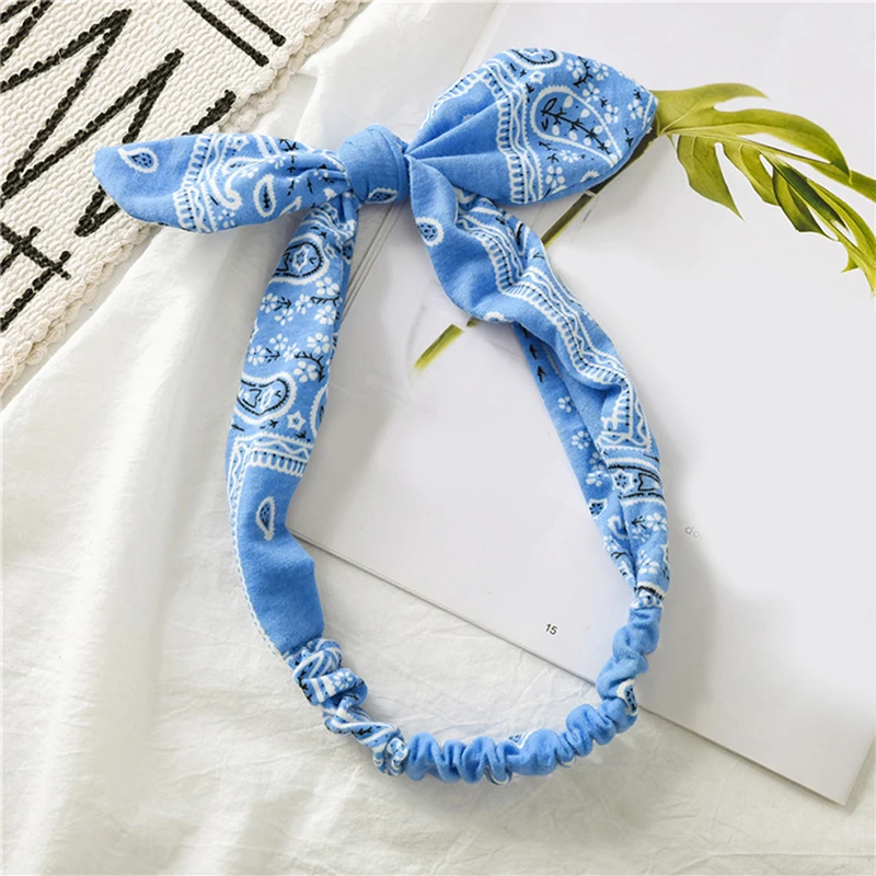 Women Sweet Hair Bands Print Headbands Retro Hair Accessories Cross Turban Bandage Bandanas Hairband Headwrap Summer Headwear