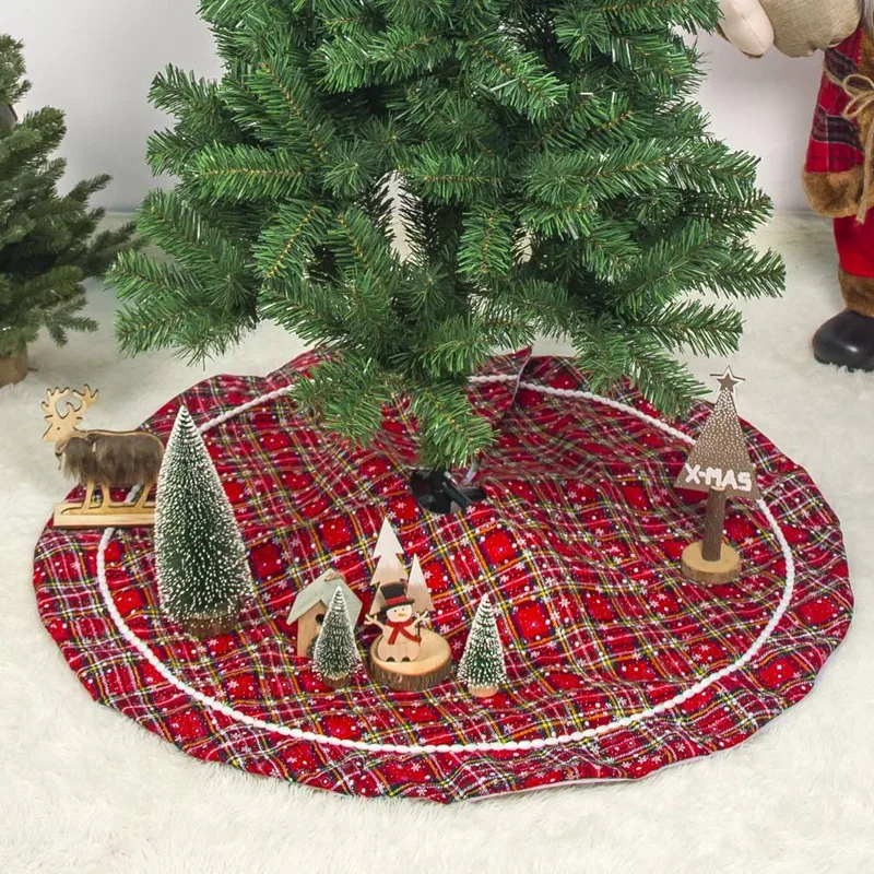 40Inch Xmas Tree Skirt Holiday Tree Ornaments Christmas Tree Skirt Ornaments