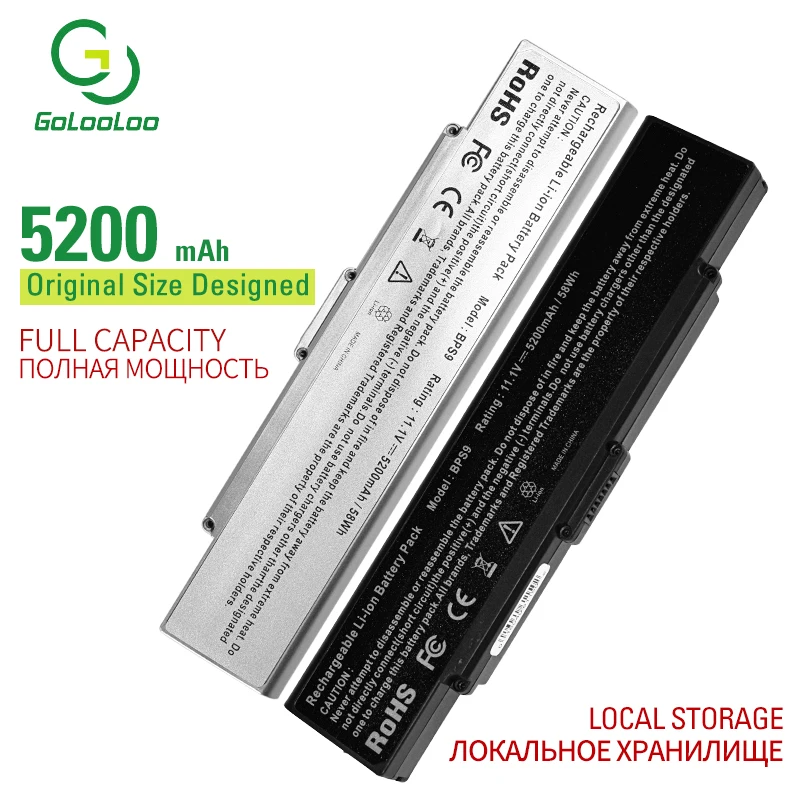 

Golooloo 6 cells New laptop battery VGP-BPL9 VGP-BPS9 for Sony VAIO VGN-AR AR41E AR41L AR41M AR41S AR48C AR49G AR520E AR53DB