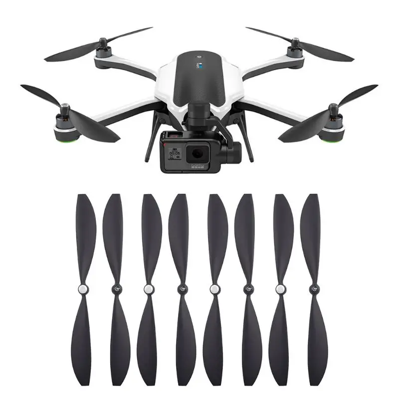 4 пары черный прочный пропеллеры лезвия крылья для GoPro Karma Drone аксессуары части A5YA - Цвет: 4NB701139