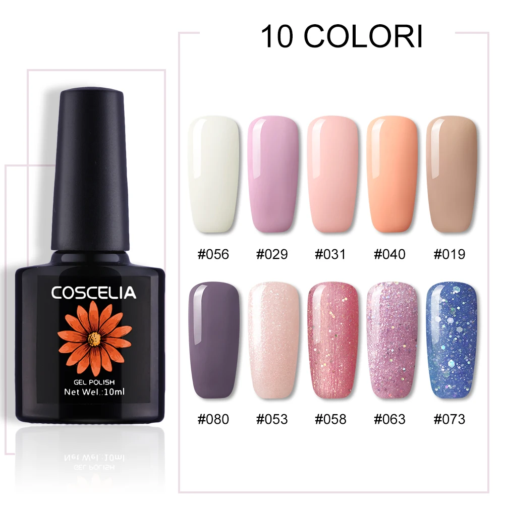 

COSCELIA Nail Polish Set 10ml High Quality Soak Off UV Gel 80 Colors Nail Polish All For Manicure Nail Art DIY Varnish