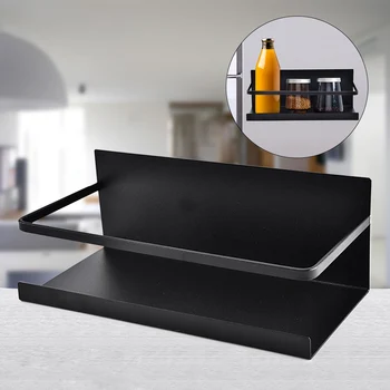 

Practical Storage Rack Home Organizer Magnetic Wall Mount Decorative Bathroom Multifunctional Refrigerator Shelf Kitchen Durable