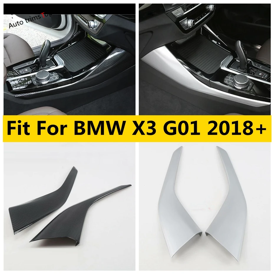 

Yimaautotrims Inner Inside Gear Shift Box Strip Cover Trim Fit For BMW X3 G01 2018 - 2021 ABS Matte / Carbon Fiber Look