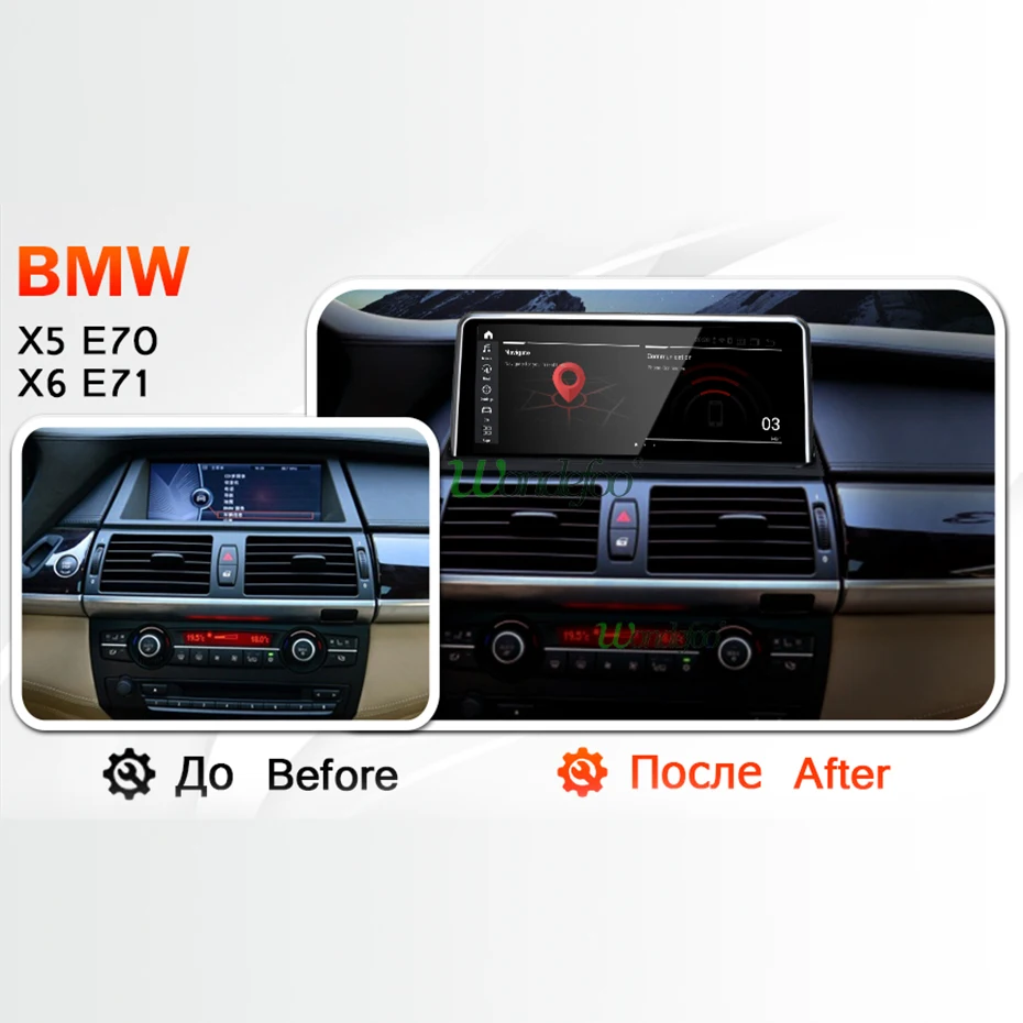 Clearance Android 9.0/7.1 4G 64G ROM Car GPS Radio for BMW X5 E70 X6 E71 2007-2013 CCC CIC System Navigation IPS Screen Receiver no DVD 1