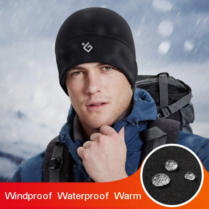 Unisex Cycling Windproof Cap Fleece Helmet Liner Winter Outdoor Sport Running Skiing Warm Anti-Cold Hats Riding Bicycle Headwear