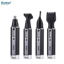 Kemei Rechargeable Nose Hair Trimmer for Men Trimer Ear Face Eyebrow Nose Hair Removal Trimmer for Nose Wireless 4IN1 Shaving