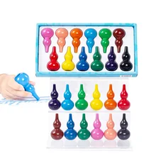 12 цветов Креативные 3d тыквенные мелки новые милые безопасные нетоксичные студенческие краски граффити масляные Пастельные Детские развивающие канцелярские принадлежности